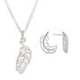 Feather Jewellery Set With Stud Earrings, thumbnail 1 of 7