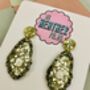 Seaside Sparkle Oyster Shell Glitter Resin Earrings, thumbnail 2 of 4