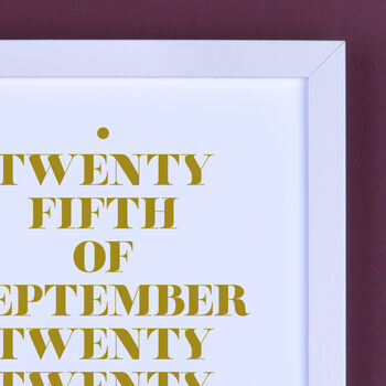 Personalised Important Word Date Print, 9 of 12