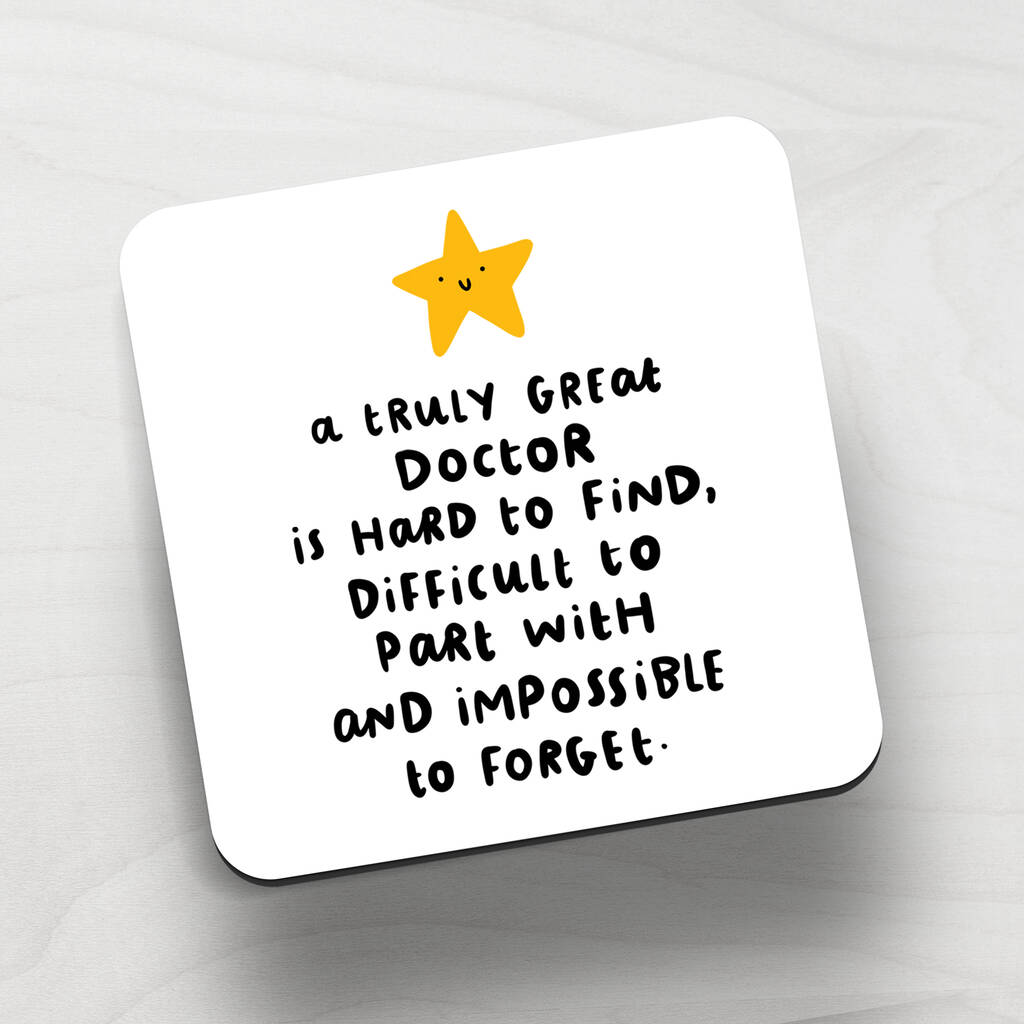  A Truly Great Doctor Coaster By Cat Bean Notonthehighstreet