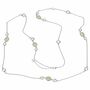 Long Silver Plated Green Opal And Crystal Necklace, thumbnail 2 of 5