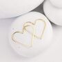 Heart Hoop Earrings In 14k Gold Fill, thumbnail 4 of 10