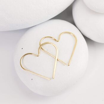 Heart Hoop Earrings In 14k Gold Fill, 4 of 10