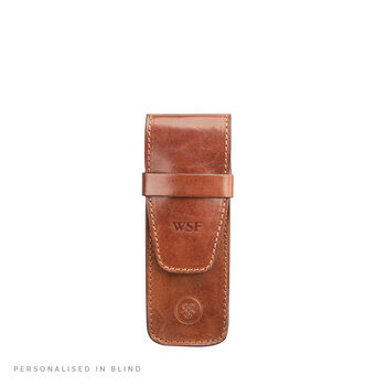 Personalised Luxury Leather Pen Holder. 'The Pienza', 2 of 12