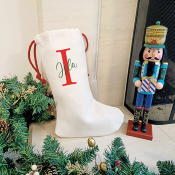 Personalised Initial Christmas Stocking, 3 of 3