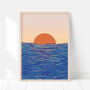 Ocean Waves Sunset Print, thumbnail 1 of 4