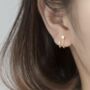 Sterling Silver Star Cuff Stud Earrings, thumbnail 1 of 6