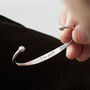 Personalised Men's Handwriting Torque Bracelet, thumbnail 2 of 6
