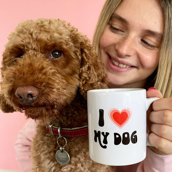 I Love My Dog Ceramic Dog Lover Mug, 3 of 3