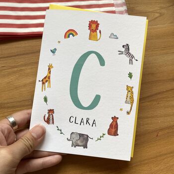 Personalised Alphabet Initial Name Card, 2 of 11