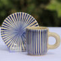 River Of Ganga Ceramic Espresso Cup And Saucer, thumbnail 2 of 3