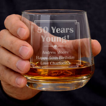 Gifts For Men Personalised Whisky Tumbler For Him, 4 of 8