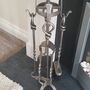Heavy Pewter Five Piece Fireplace Companion Set Accessories, thumbnail 10 of 10