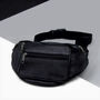 Personalised Black Leather Rfid Travel Bum Bag, thumbnail 2 of 4