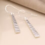 Sterling Silver Bar Drop Earrings, thumbnail 2 of 5