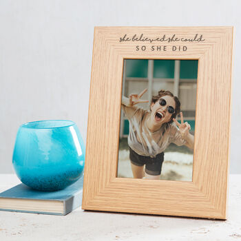 'She Believed She Could, So She Did' Photo Frame, 3 of 6
