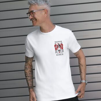 Personalised T Shirt With Small Coat Of Arms, 6 of 12