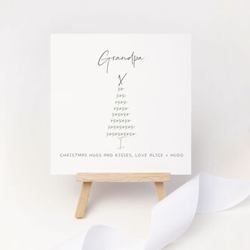 Personalised Grandma/Grandad Christmas Hugs Kisses Card, 2 of 3