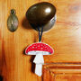 Fly Agaric Mushroom Wooden Hanging Decoration, thumbnail 3 of 5