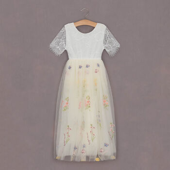 Enchanted Dress – Ivory Cream / White Lace, 4 of 9