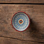 Ceramic Set Of Two Round Blue And Red Dish Drawer Pulls, thumbnail 1 of 2