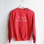 Personalised Family Christmas Sweatshirt In Red, thumbnail 2 of 3