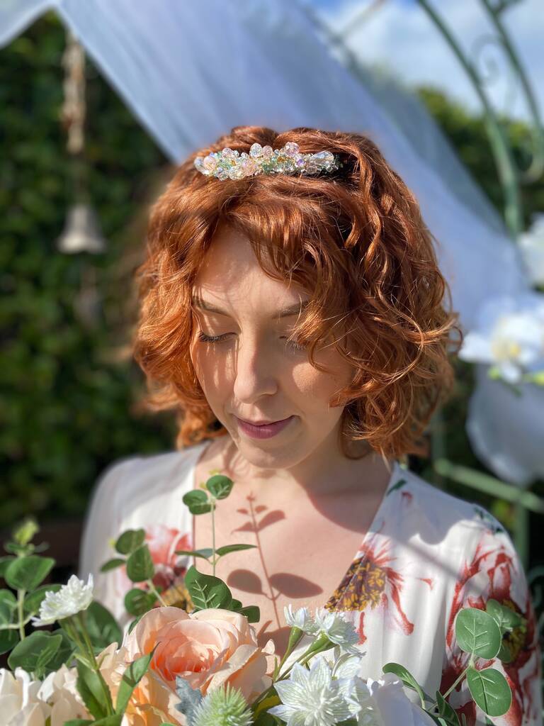 Sage Green And Blush Pink Brides Tiara By Lily Maud tiaras & Wedding ...