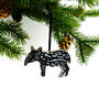 Candle Tapir Calf Wooden Hanging Decoration, thumbnail 1 of 4