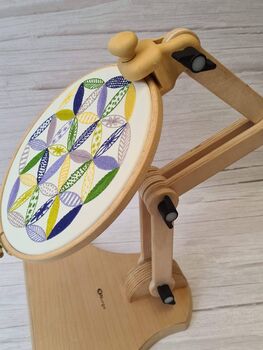 Nurge Adjustable Wooden Seat Embroidery Stand, 12 of 12