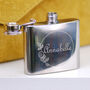 Personalised Floral Garland Mini Hip Flask, thumbnail 1 of 5