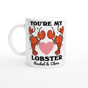 'You're My Lobster' Personalised Names Love Mug, 5 of 5