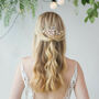 Orchis Gold Floral Wedding Hair Comb, thumbnail 3 of 4