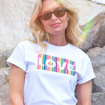 Rainbow Love T Shirt, 3 of 6