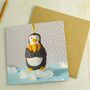 Corinne Lapierre Penguin Christmas Card, thumbnail 2 of 3