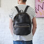 Mens Luxury Personalised Leather Backpack, thumbnail 1 of 8