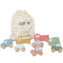 Wooden Cars In A Personalised Bag, thumbnail 1 of 2