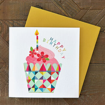 Cupcake Happy Birthday Card, 3 of 4