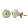 Set Of Two Green And White Spiral Ceramic Drawer Pull, thumbnail 2 of 2