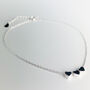 Sterling Silver Heart Trio Anklet, thumbnail 2 of 5