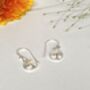 Delicate Solid Silver Indian Earrings, thumbnail 3 of 3