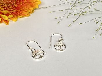 Delicate Solid Silver Indian Earrings, 3 of 3