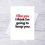 Valentines Card | Anniversary Card For Her/ Her, thumbnail 1 of 3