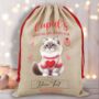 Personalised Valentine Cat Love Heart Sack, thumbnail 9 of 12