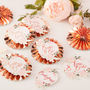 Rose Gold Floral Team Bride Hen Party Badge Kit, thumbnail 1 of 3