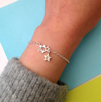 Personalised Initial Sterling Silver Magic Star Bracelet, 2 of 12