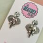 Elephant Glitter Resin Earrings / Animal Lover Gift / Safari Statement Jewellery / Cute Wildlife Accessories, thumbnail 2 of 5