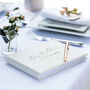 Ivory Leather Mr And Mrs Wedding Guest Book, thumbnail 1 of 11