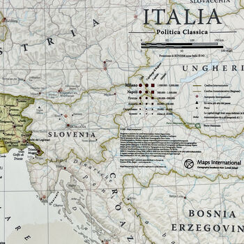 Map Of Italy Classic Edition, 2 of 5