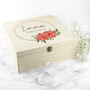 Personalised Floral Bridesmaid Large Keepsake Box, thumbnail 3 of 12