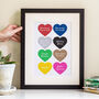 Personalised Heart Quotes Or Lyrics Print, thumbnail 1 of 7